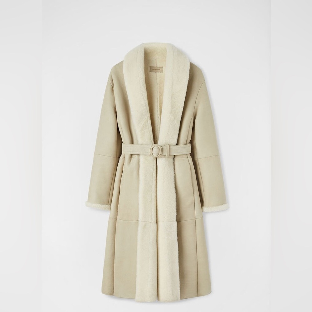 Jil Sander Shearling Coat With Gifts